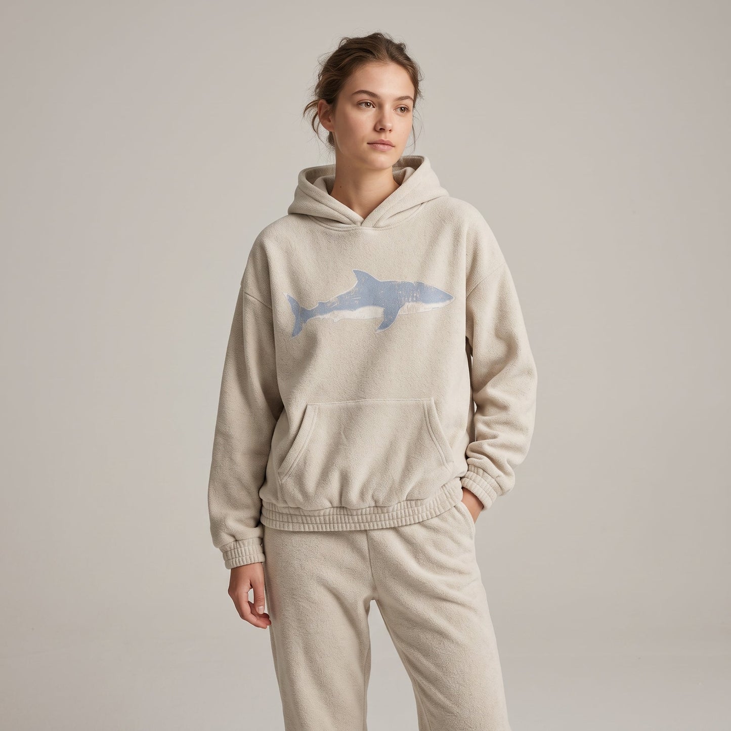 Shark Bay Hoodie oversized fit with dropped shoulders.