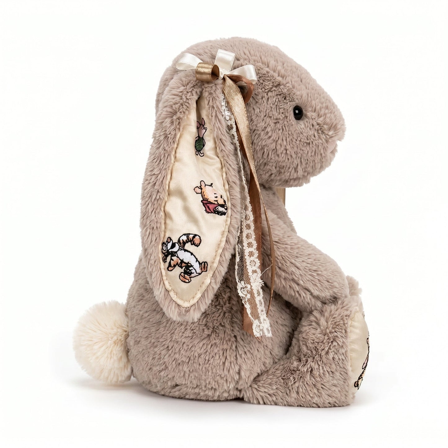 Bunny Plush embroidered feet accent detail.