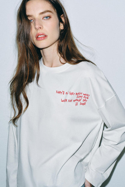 Oversized Text T-Shirt