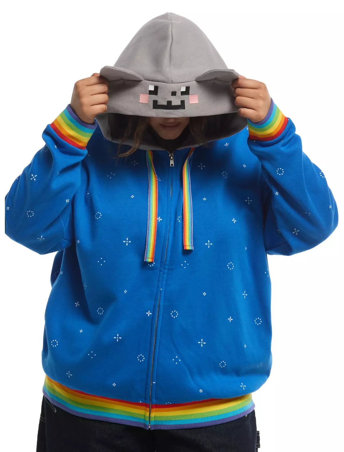 Nyan Cat Plush Ears Girls Hoodie