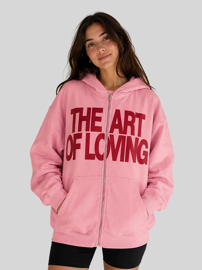 Olivia Dean The Art Of Loving Pink Hoodie