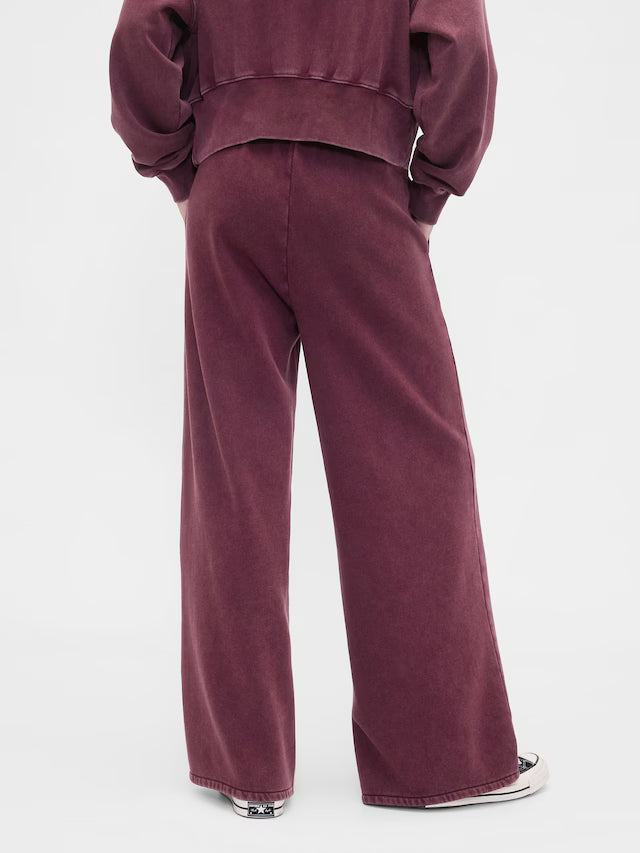 Burgundy  Vintage Soft Zip-up-Hoodie & Pant Set
