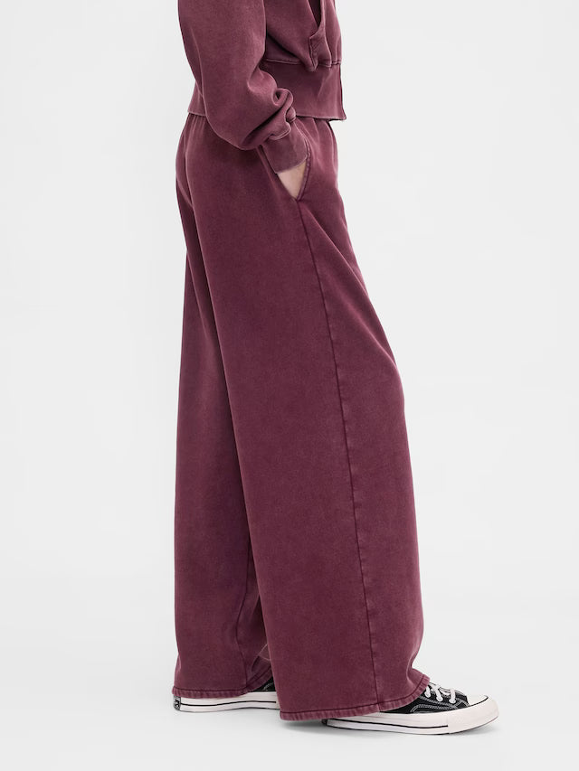 Burgundy  Vintage Soft Zip-up-Hoodie & Pant Set