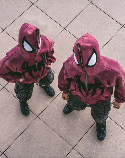 Blood Red Spider Full-Zip Hoodie