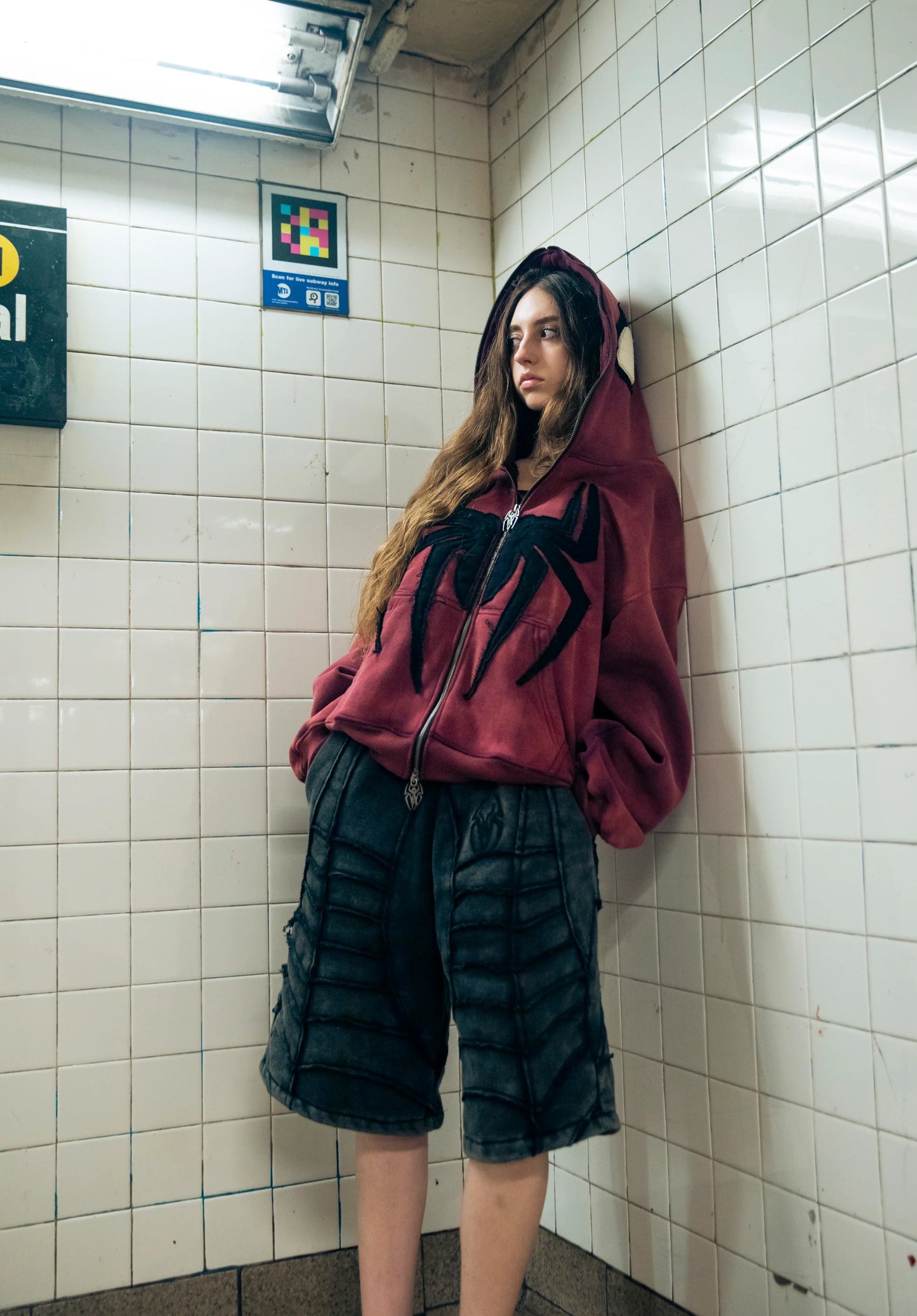 Blood Red Spider Full-Zip Hoodie