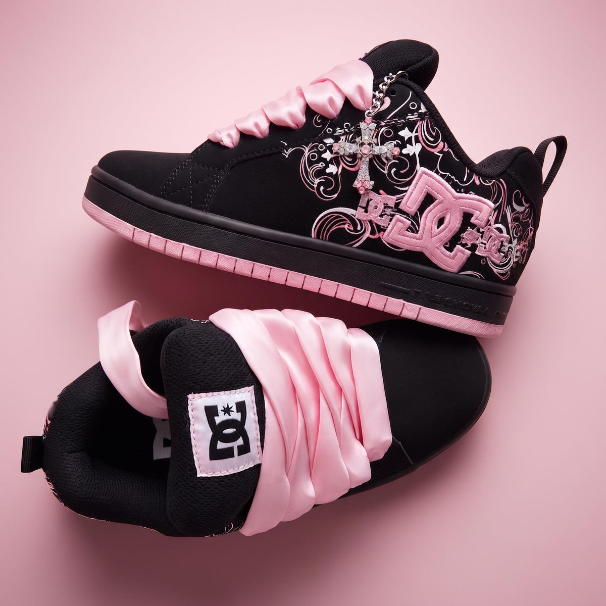 Blush & Black Court Sneaker