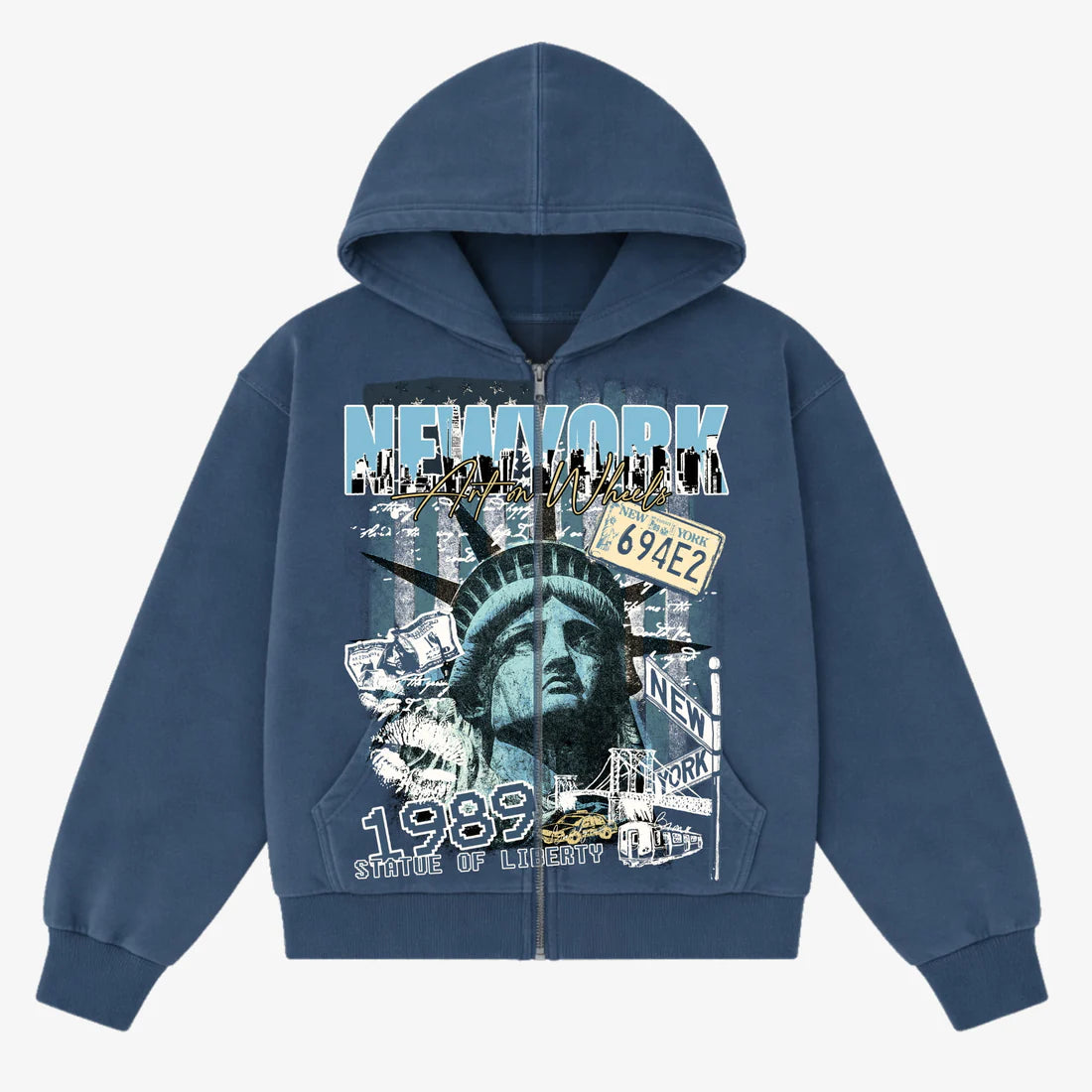 Vintage NEW YORK Zip Hoodie