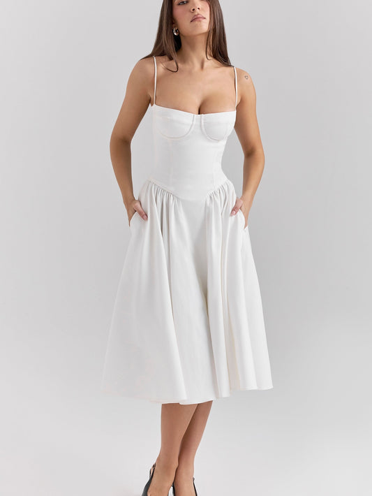 Celine Corset Midi Sundress